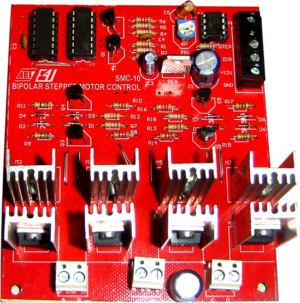 Bipolar stepper motor control PCB board with driver circuit